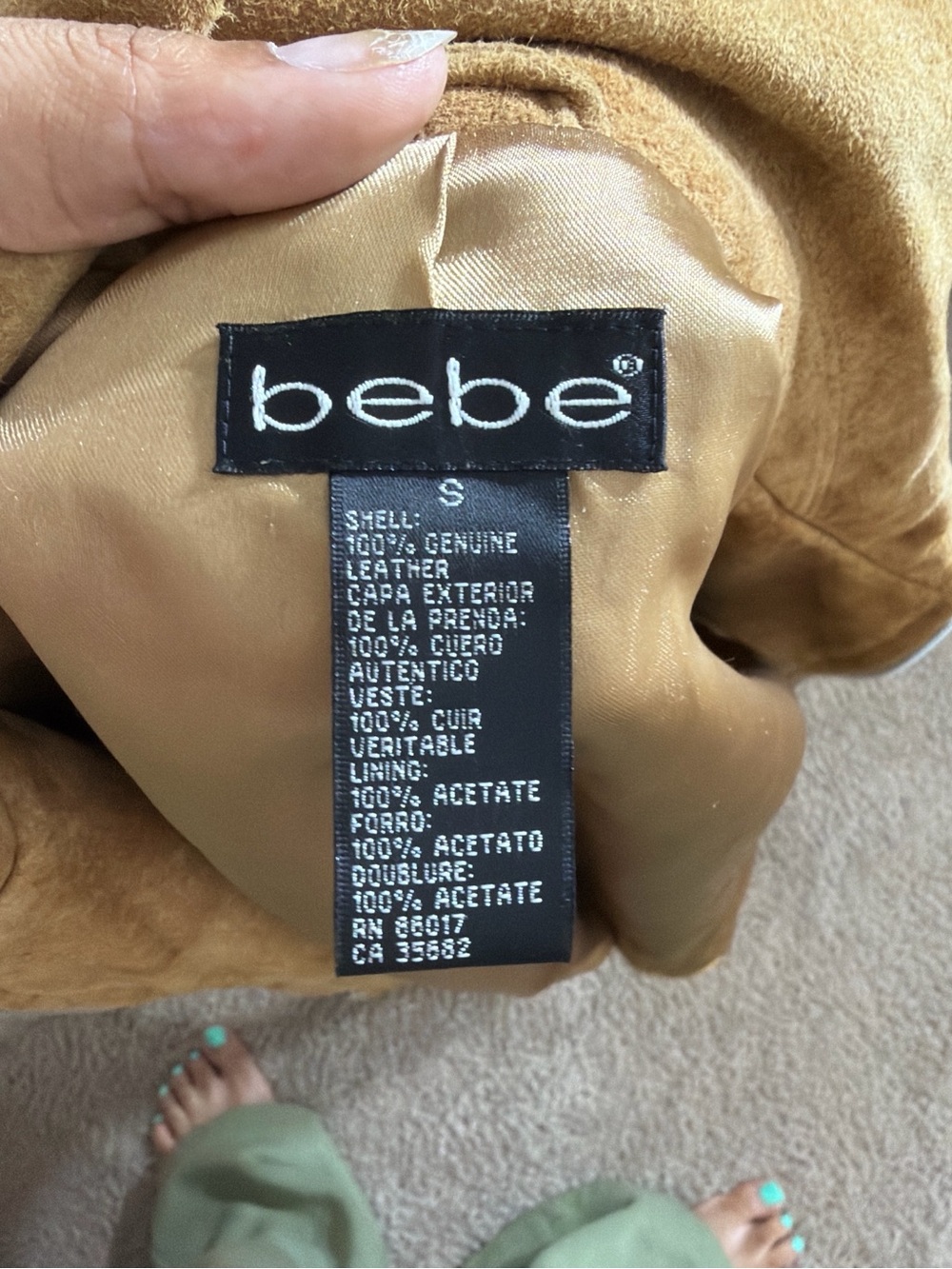 Bebe Leather Suede Jacket Pants Two Piece Ser - Picture 7 of 8